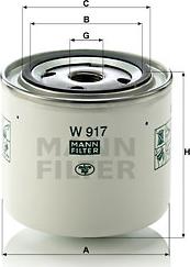 Mann-Filter W 917 - Масляний фільтр avtolavka.club