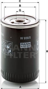 Mann-Filter W 936/5 - Масляний фільтр avtolavka.club