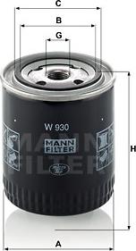Mann-Filter W 930 - Масляний фільтр avtolavka.club