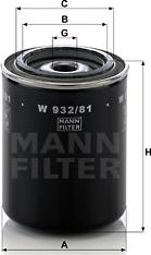 Mann-Filter W 932/81 - Масляний фільтр avtolavka.club