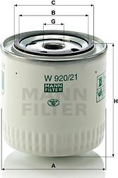 Mann-Filter W 920/21 - Масляний фільтр avtolavka.club