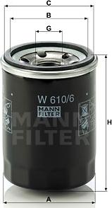 Mann-Filter W 610/6 - Масляний фільтр avtolavka.club