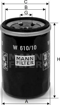 Mann-Filter W 610/10 - Масляний фільтр avtolavka.club