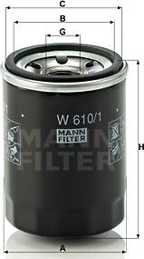Mann-Filter W 610/1 - Масляний фільтр avtolavka.club
