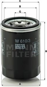 Mann-Filter W 610/3 - Масляний фільтр avtolavka.club