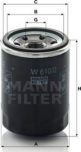 Mann-Filter W 610/2 - Масляний фільтр avtolavka.club