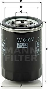 Mann-Filter W 610/7 - Масляний фільтр avtolavka.club