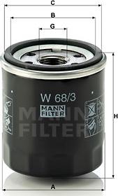 Mann-Filter W 68/3 - Масляний фільтр avtolavka.club