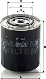 Mann-Filter W 1140 - Масляний фільтр avtolavka.club