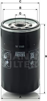 Mann-Filter W 1168 - Масляний фільтр avtolavka.club