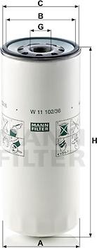 Mann-Filter W 11 102/36 - Масляний фільтр avtolavka.club