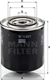 Mann-Filter W 1130/1 - Масляний фільтр avtolavka.club