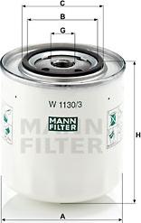 Mann-Filter W 1130/3 - Масляний фільтр avtolavka.club