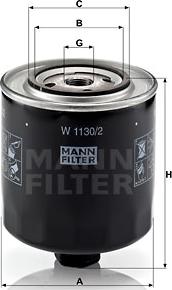 Mann-Filter W 1130/2 - Масляний фільтр avtolavka.club