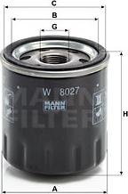 Mann-Filter W 8027 - Масляний фільтр avtolavka.club
