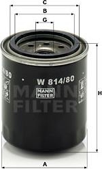 Mann-Filter W 814/80 - Масляний фільтр avtolavka.club