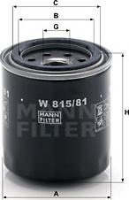 Mann-Filter W 815/81 - Масляний фільтр avtolavka.club