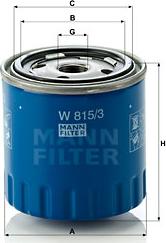 Mann-Filter W 815/3 - Масляний фільтр avtolavka.club