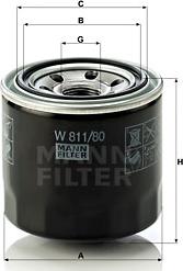 Mann-Filter W 811/80 - Масляний фільтр avtolavka.club