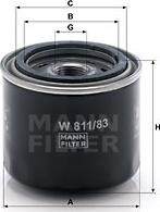Mann-Filter W 811/83 - Масляний фільтр avtolavka.club