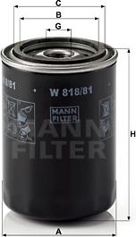 Mann-Filter W 818/81 - Масляний фільтр avtolavka.club