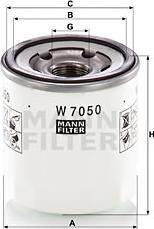 Mann-Filter W 7050 - Масляний фільтр avtolavka.club