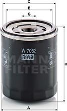 Mann-Filter W 7052 - Масляний фільтр avtolavka.club