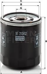 Mann-Filter W 7062 - Масляний фільтр avtolavka.club