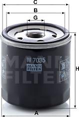 Mann-Filter W 7035 - Масляний фільтр avtolavka.club