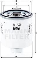 Mann-Filter W 7038 - Масляний фільтр avtolavka.club