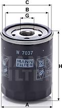 Mann-Filter W 7037 - Масляний фільтр avtolavka.club