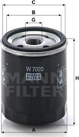 Mann-Filter W 7020 - Масляний фільтр avtolavka.club
