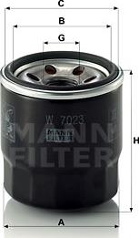 Mann-Filter W 7023 - Масляний фільтр avtolavka.club