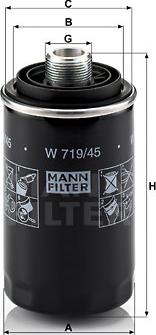 Mann-Filter W 719/45 - Масляний фільтр avtolavka.club