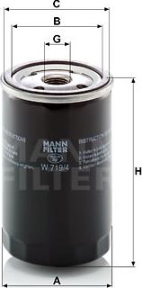 Mann-Filter W 719/4 - Масляний фільтр avtolavka.club