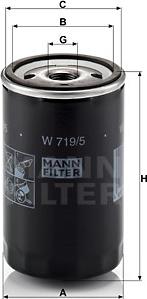 Mann-Filter W 719/5 - Масляний фільтр avtolavka.club