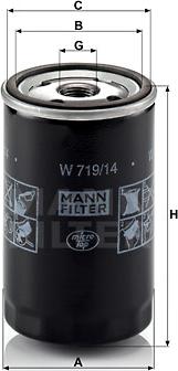 Mann-Filter W 719/14 - Масляний фільтр avtolavka.club