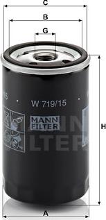 Mann-Filter W 719/15 - Масляний фільтр avtolavka.club