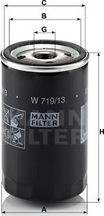 Mann-Filter W 719/13 (10) - Масляний фільтр avtolavka.club