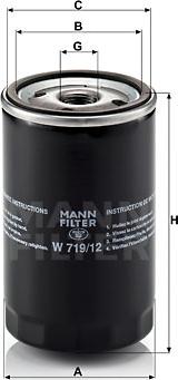 Mann-Filter W 719/12 - Масляний фільтр avtolavka.club