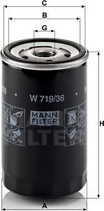 Mann-Filter W 719/36 - Масляний фільтр avtolavka.club