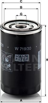 Mann-Filter W 719/30 - Масляний фільтр avtolavka.club