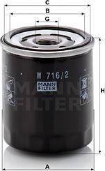 Mann-Filter W 716/2 - Масляний фільтр avtolavka.club