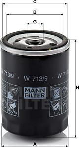 Mann-Filter W 713/9 - Масляний фільтр avtolavka.club