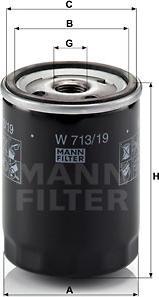 Mann-Filter W 713/19 - Масляний фільтр avtolavka.club