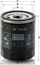 Mann-Filter W 713/28 - Масляний фільтр avtolavka.club