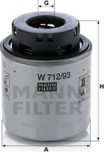 Mann-Filter W 712/93 - Масляний фільтр avtolavka.club