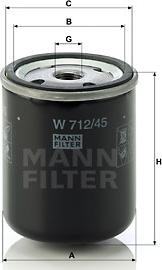 Mann-Filter W712/45 - Гідрофільтри, автоматична коробка передач avtolavka.club