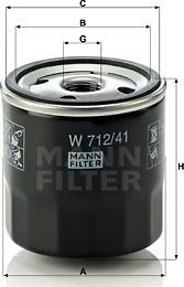 Mann-Filter W 712/41 - Масляний фільтр avtolavka.club