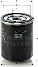 Mann-Filter W 712/54 - Масляний фільтр avtolavka.club